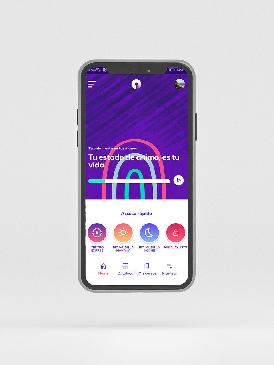 Una navegación cuidada y pensada para transmitir calma y bienestar