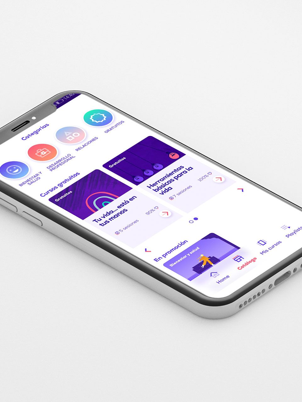 Una navegación cuidada y pensada para transmitir calma y bienestar